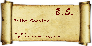 Belba Sarolta névjegykártya